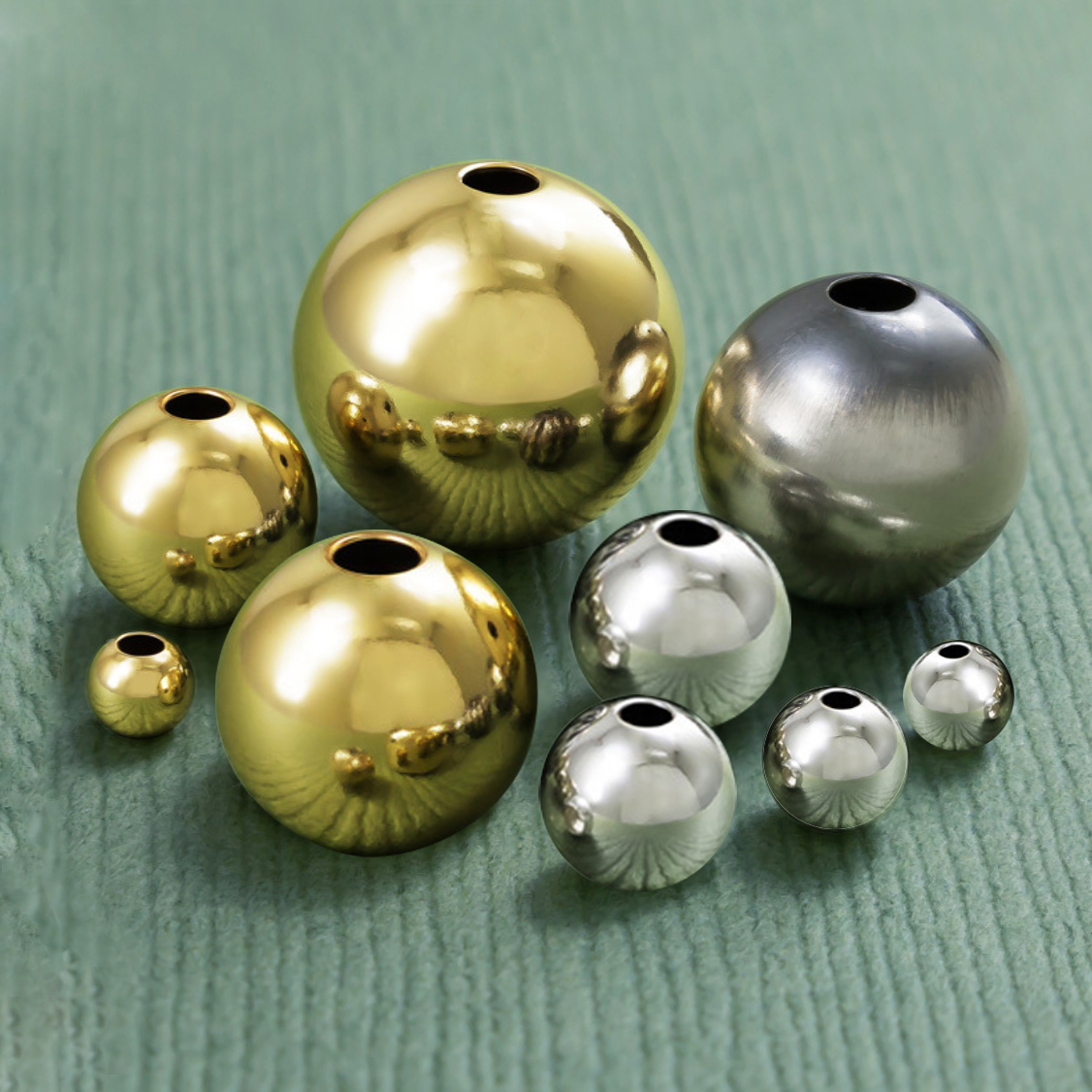925 Sterling Silver Round Beads Spacers