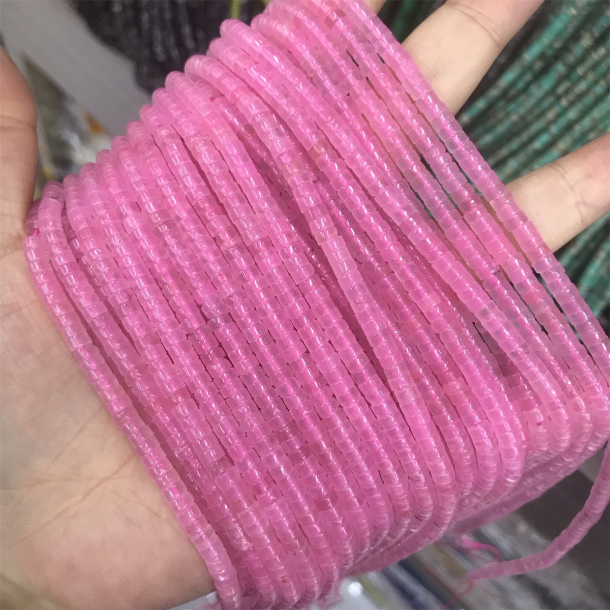 added color pink crystal