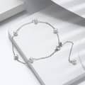 Minimalist 925 Sterling Silver 14K Gold Plated Freshwater Pearl Bracelet 5