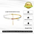 925 Silver Irregular Freshwater Pearl Colored Tennis Bracelet, 14K Gold Plated 5
