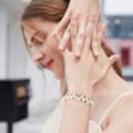 925 Silver Genuine Pearl Jewelry Set Designer Pearl Ring Bracelet Necklace Earring 6