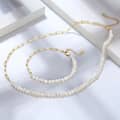 Genuine Pearl Beads Necklace Chain 925 Silver Freshwater Collar 5
