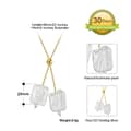 Adjustable Simple Baroque Natural Freshwater Pearl Double Pendant S925 Sterling Silver Necklace 5
