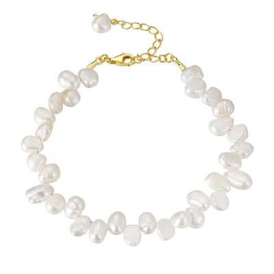 Freshwater Pearl Bracelet 925 Silver Luxury Adjustable Genuine Pearl detail 5
