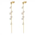Handmade Branch Tassel Earrings 925 Silver 14K Gold Plated Real Cultured Pearl Earrings 1
