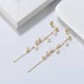 Handmade Branch Tassel Earrings 925 Silver 14K Gold Plated Real Cultured Pearl Earrings 4