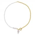 Minimalist 925 Sterling Silver 14K Gold Vermeil Plated Irregular Freshwater Pearl Choker Necklace 1