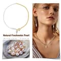Minimalist 925 Sterling Silver 14K Gold Vermeil Plated Irregular Freshwater Pearl Choker Necklace 5