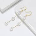 Natural Baroque Freshwater Pearl Drop Earrings 925 Sterling Silver Gold Plated for Wedding Engagement 4