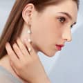 Natural Baroque Freshwater Pearl Drop Earrings 925 Sterling Silver Gold Plated for Wedding Engagement 5