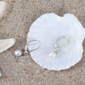 Trendy Freshwater Pearl Drop Earrings 925 Sterling Silver Hoop Earrings 5