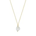 Romantic Baroque Freshwater Pearl 925 Sterling Silver With Gold Plating Adjustable Chains Necklace 1