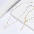 Romantic Baroque Freshwater Pearl 925 Sterling Silver With Gold Plating Adjustable Chains Necklace 4