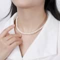 925 Sterling Silver Baroque Freshwater Pearls 14K Gold Plated Pearl Necklace 3