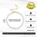 925 Sterling Silver 14K Gold Plated Trendy Baroque Freshwater Pearl Bracelet 2