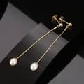 Baroque Freshwater Pearl Earrings 925 Sterling Silver 14K Gold Plated Trendy Stud Drop Design 1