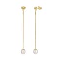 Baroque Freshwater Pearl Earrings 925 Sterling Silver 14K Gold Plated Trendy Stud Drop Design 6