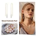 Luxury 14K Gold Pearl Drop Earrings Sterling Silver Natural Baroque Freshwater Pearl Earrings 4