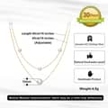 Gold Layered Cultured Freshwater Pearl Necklace, 925 Sterling Silver 4
