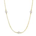 Dainty Adjustable Pearl Choker Necklace, 14K Gold Plated Cultured Freshwater Pearl 1