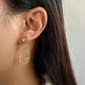 14K Gold Plated Pearl Stud Earrings 925 Sterling Silver 2