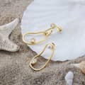 14K Gold Plated Pearl Stud Earrings 925 Sterling Silver 3