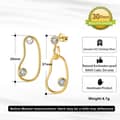 14K Gold Plated Pearl Stud Earrings 925 Sterling Silver 5