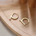 Pearl Hoop Earrings 925 Sterling Silver 14K Gold Plated 1