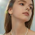 Pearl Hoop Earrings 925 Sterling Silver 14K Gold Plated 3
