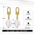 925 Sterling Silver 14K Gold Plated Pearl Earrings 6