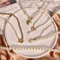 18K Gold Plated S925 Sterling Silver Baroque Pearl Pendant Drop Hoop Earrings 6