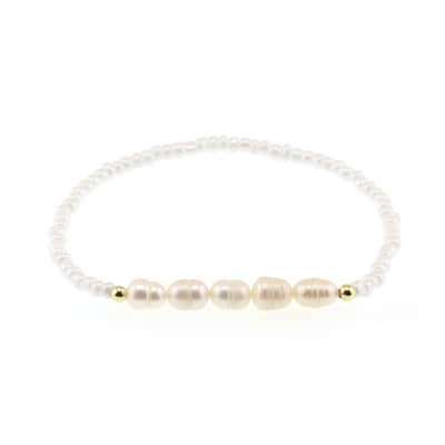 Solid Color Bead Natural Freshwater Pearl Bracelet detail 5