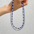 Ins Style Vintage Natural Stone Brass Bead Beaded Necklace Simplicity 2