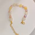 Handmade Sweet Design Freshwater Pearl Heart-shaped Natural Stone Bracelet 2