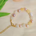 Handmade Sweet Design Freshwater Pearl Heart-shaped Natural Stone Bracelet 3