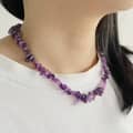 INS Style Natural Stone Handmade Necklace Irregular Stone Neck Chain 4