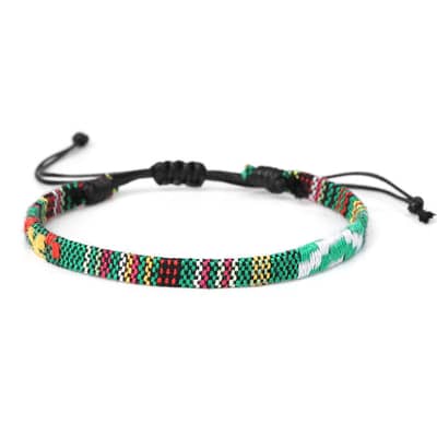 Vintage Style Handmade Woven Bracelet Colorful Design detail 6