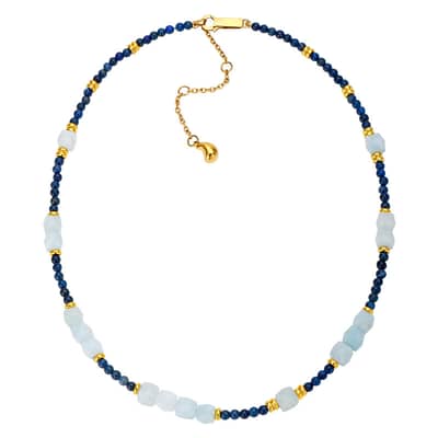Beaded Necklace Natural Stone Beads detail 1