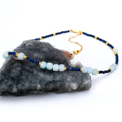 Beaded Necklace Natural Stone Beads detail 3