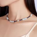 Beaded Necklace Natural Stone Beads 4