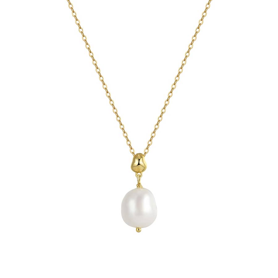 Pendant Cultured Freshwater Pearl 925 Sterling Silver Necklace Chain - main