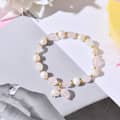 Natural Freshwater Pearl Yellow Crystal Waterproof Bracelet 3