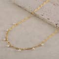 Vintage Satellite Freshwater Pearl Charm Paperclip Chain Necklace 3