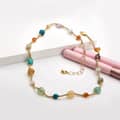 Beaded Necklace Natural Stone Waterproof Stainless Steel Beads 3
