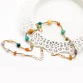 Beaded Necklace Natural Stone Waterproof Stainless Steel Beads 4