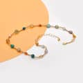 Beaded Necklace Natural Stone Waterproof Stainless Steel Beads 6