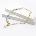 Beaded Necklace Natural Stone Waterproof Stainless Steel Chain Neck Chain 2