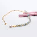 Beaded Necklace Natural Stone Waterproof Stainless Steel Chain Neck Chain 3