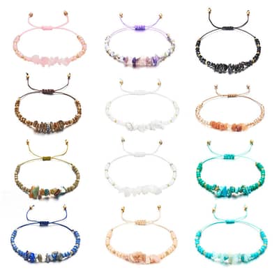 Natural Irregular Stone Crystal Adjustable Summer Waterproof Bracelet detail 6
