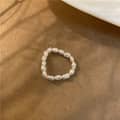 Natural Freshwater Pearl Crystal Waterproof Stainless Steel Beads Ring 3